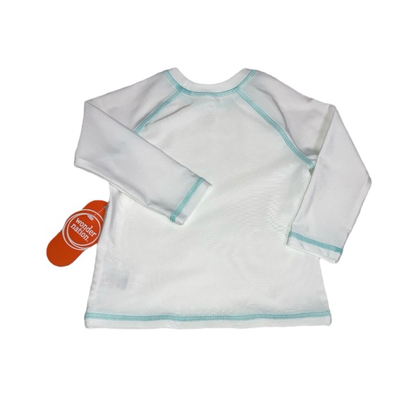 Wonder Nation Blue Rashguard Swim Top - Picture 3 of 7